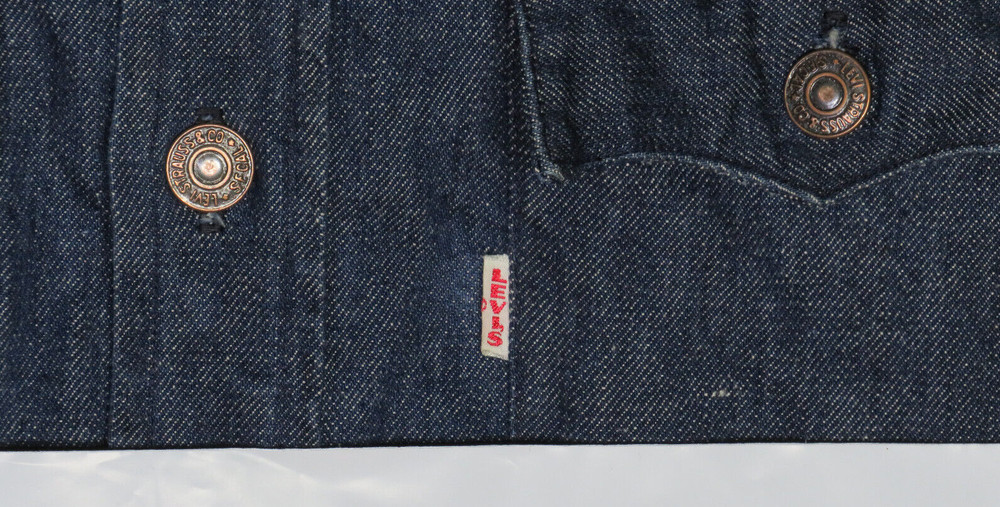 LEVIS WOMENS BLUE JEAN DENIM JACKET LARGE BIG E VINTAGE 100% COTTON EPAULET
