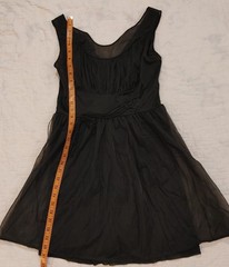Vintage Black CHIFFON Teddy Gown Peignoir Set Shadowline Gothic Babydoll sz 34
