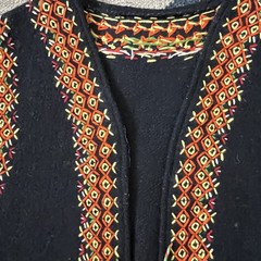 Vintage Ukrainian Ethnic Folk Kiptar Embroidered Wool Vest Women’s Medium
