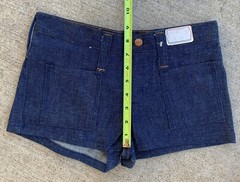 Vintage Maverick Jeans Denim Short Shorts Cowgirl Festival Size 5 27.5 Waist