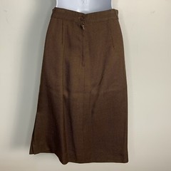 Larry Levine Skirt Suit sz S Brown Dark Academia Old Money Office Chic VINTAGE