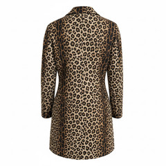 Moschino Cheap and Chic Leopard Coat Vintage IT 44 Textured Jacket AU 12