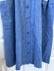 Classic VTG 50S STRAWSTACK Blue Cotton SHIRTWAIST DRESS