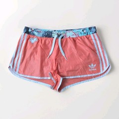 ADIDAS x Topshop Glanz Shorts 38 Womens Orange Gym Running Sprinter Retro Gym