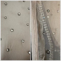 1970s Custom Opera Stage Recital Gown Costume Shoulder Cape Rhinestone Dress VTG