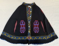 Vintage Aztec Poncho Foxmoor Casuals 70s Boho Sweater One Size Cape Knit
