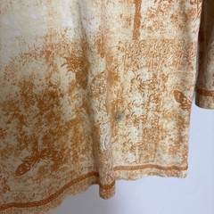 Vintage Cherokee Orange Yellow Cowboy Long Slv Shirt Womens Size L