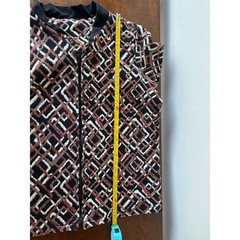 Vintage Oversized 90s Geometric Print Zip Up Bomber Jacket