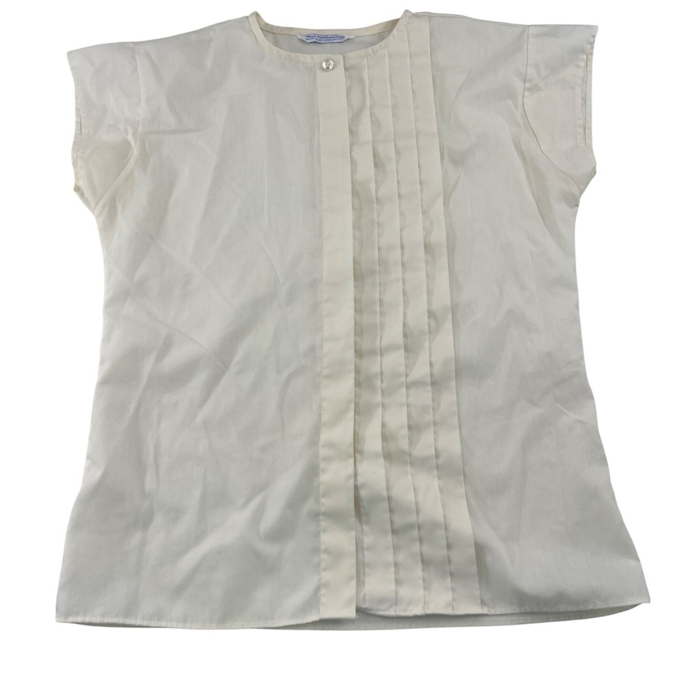 Vintage Miss Fashionality Women’s Blouse Pleated Front Permanent Press sz Small
