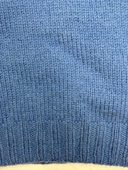 Vintage Hand Knitted V-Neck Sweater Vest Blue Sleeveless Pullover Cozy