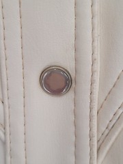 Vintage 70s Western Jacket S Faux Leather Vinyl Embroidered Pearl Snap Lined