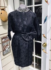 Silk Studio Vintage Petite Size 6 Black Long sleeve Dress