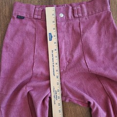 Vintage 1970’s Light Maroon Hi Rise Wide Bell Bottoms Maverick Medium READ