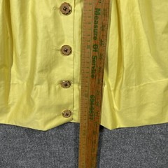 VINTAGE 50s Town & Country Club Dress Small Polished Cotton Day Tea Swing Yellow