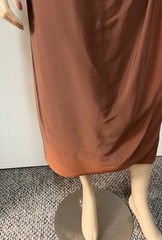 Vintage 1940s Copper Rayon Starburst Beaded Neckline Cocktail Dress Bust 38-39