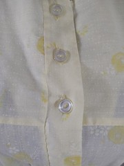 Vintage 60s/70s Yellow Floral Shift Dress | Step-In Button & Zip Front | Size…