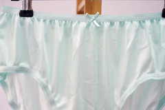 Sweet Silky Nylon Panty Seafoam Green Sheer Bikini Soft Brief 7-8 Sz. Hip 38-42″