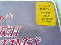 VTG 2PR..STETCH..THIGH HIGH..STOCKINGS (8.5-11..MIST TONE)..NIP