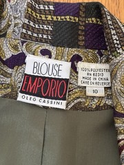 Blouse Emporio Oleg Cassini Women’s Size 10 Blazer Dry Clean Only