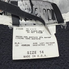 Vintage Byer Studio Dress Womens 6 Black White Layered Short Sleeve Sheath Party