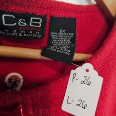 Vintage Christmas Cardigan Women 2X Red Fleece Holiday Party Cottage Granny