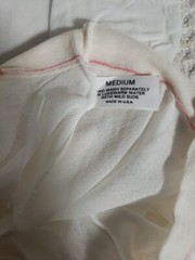 Vintage Flaunt Sheer Soft Maternity White Pantyhose Medium Cotton Crotch Nylon