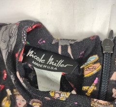 Vtg Barbie Fabric 90s Nicole Miller Original Girls 6x Dress tagged (A13)