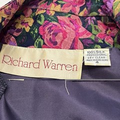 Vintage 80s Statement Floral Peplum Jacket Maximalist Avant Gard Puff Sleeve