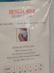 NOS Vtg 3 Pack Best Form Silver Saver Color 100% Cotton Brief Panties Sz 10 46″