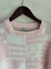 Vintage 80s Ariana Sweater Dress NWT M Baby Pink Retro Coquette Kawaii Pastel