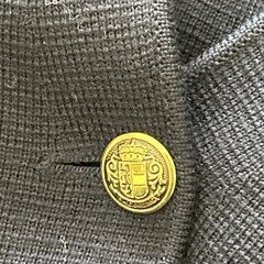 Vintage 60s Saks Fifth Avenue Navy 100% Wool Brass Button Cardigan Preppy