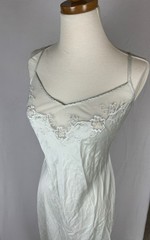 Y2K Victoria’s Secret 100% Silk Beaded Slip Gown Maxi Dress Lingerie Bias Cut L