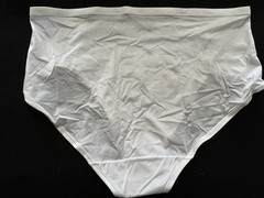 Vtg BALI 2846 Fit Your Curves Satin Full Coverage 2XL/9 White Panties #275