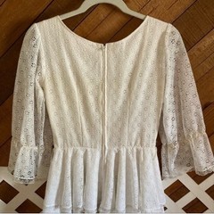 The Square Dance Dress Co ivory tiered eyelet lace dress size 6