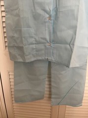 Vintage Long Pajamas Women Katz Never Press Sz 32 Small Blue Excellent