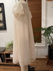 Vtg 60s Henson Kickernick Peachy Pink Sheer Chiffon Lace Peignoir Accent Robe S