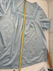Lot Of 2 VANITY FAIR Vintage Pajama Sets Soft Pink & Blue Pants + Top All Nylon