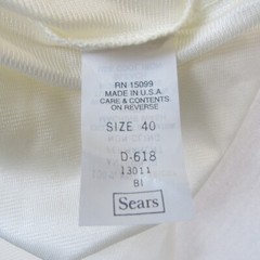 Sears Lingerie Ivory Slip Size 40 Adjustable Straps Fundamentals Made in USA
