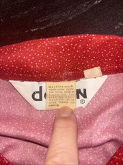 VTG 1970s Devon Pussy-Bow Neck Tie “Secretary” Blouse Red W/Dots Size M