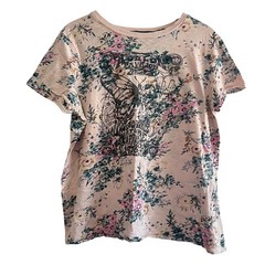 Torrid Floral Graphic Tee Size 2 Pink Butterfly Vintage Boho Cottagecore Top