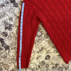 Vintage Karen Scott Petites M Women’s Cable Knit Red Holiday Sweater 90’s Y2K