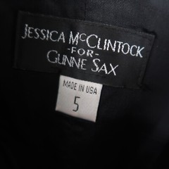 Vintage 80s Gunne Sax Jessica McClintock Black Crystal Prom Party Dress Size 5
