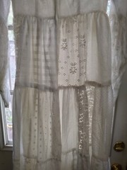 VTG 70s Boho Lace Cotton White Maxi Dress SMALL Prairie Gunne Sax Style chest 35