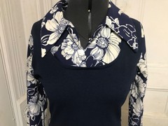 Marcia Marcia Marcia Vintage 70s Navy A-Line Dress Size S/M