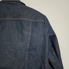 VINTAGE 70s Wrangler Black Tag Selvedge Denim Jacket No Wash Boys 16 Womens XS