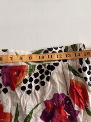 Vintage Melrose Woman Flax Linen Abstract Floral Skirt Size Medium