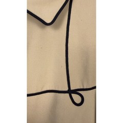Joseph Stein Muriel Reade Vintage Coat Tan Black Piping Size M ILGWU 60s Mod