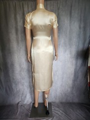 Stunning Vintage 1940s Phoenix Cheongsam Qipao Silk Beaded Sequence Size Small