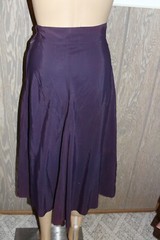 VTG 40s 50s ALDENS FADED PURPLE TAFFETA A-LINE FLIRTY SKIRT 22 1/2″ HIGH WAIST