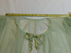 VTG TOSCA LINGERIE OF CALIFORNIA PEIGNOIR SHEER CHIFFON NIGHTGOWN & ROBE LACE M